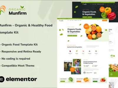Munfirm - Organic & Healthy Food Elementor Template Kit