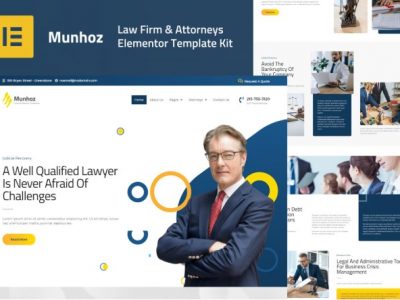 Munhoz - Law Firm & Attorneys Elementor Pro Template Kit