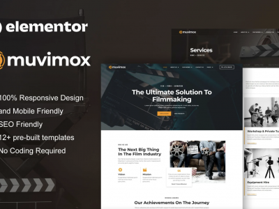 Muvimox - Film Maker & Movie Studio Elementor Template Kit