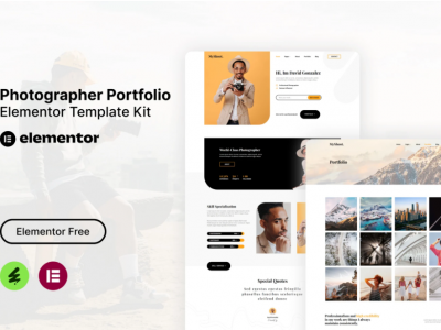 MyShoot - Photographer Portfolio Elementor Template Kit