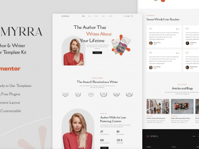 Myrra - Book Author & Writer Elementor Template Kit