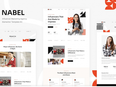 Nabel - Influencer Marketing Agency Elementor Template Kit