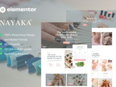 Nayaka - Nail Salon & Beauty Care Elementor Template Kit