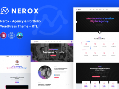 Nerox - Agency & Portfolio WordPress Theme + RTL