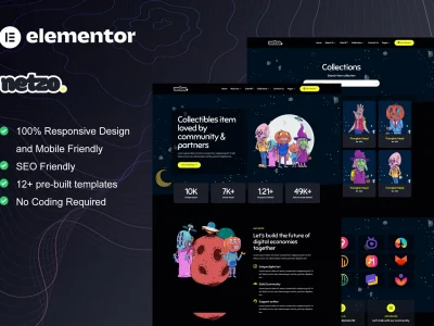 Netzo - NFT Portfolio Elementor Template Kit
