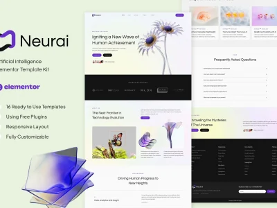 Neurai - Artificial Intelligence Elementor Template Kit
