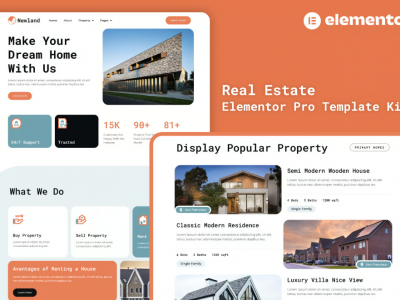 Newland - Real Estate Elementor Pro Template Kit