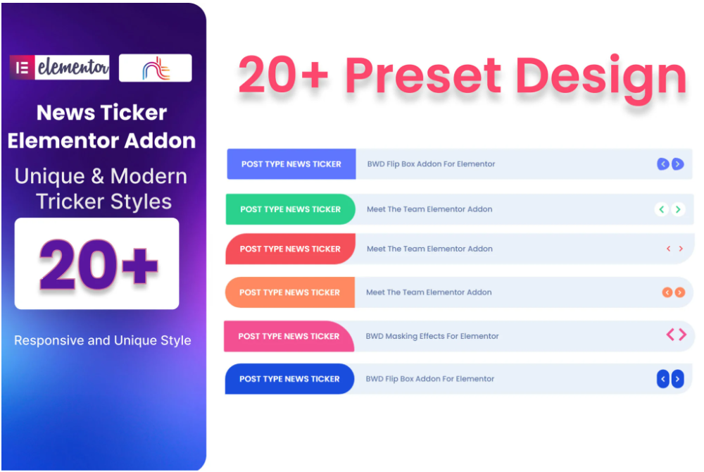 News Ticker Addon For Elementor