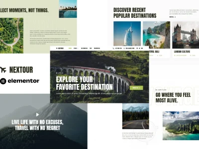 Nextour - Tour Guide & Travel Agency Elementor Template Kit