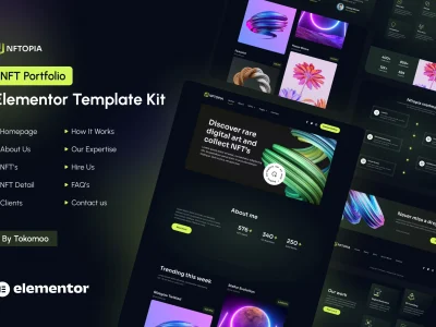 Nftopia - NFT Portfolio Elementor Pro Template Kit