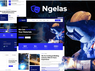 Ngelas - Welding & Cutting Services Elementor Template Kit