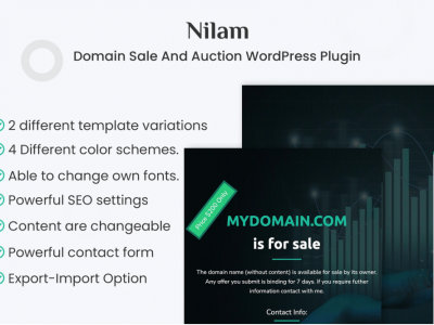 Nilam - Domain For Sale & Auction Plugin