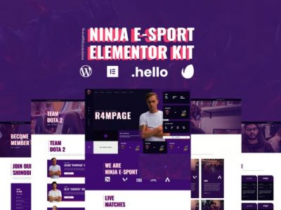 Ninja - Esports & Gaming Elementor Template Kit