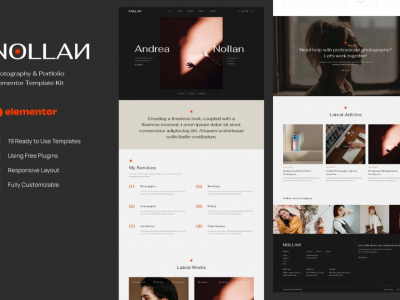 Nollan - Photography & Portfolio Elementor Template Kit