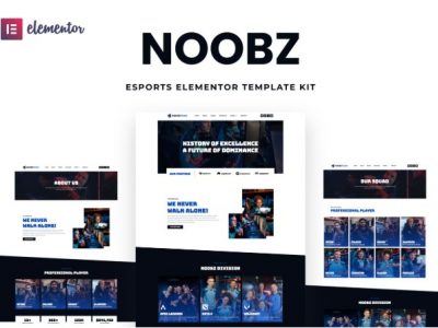 Noobz - E-sports Elementor Template Kit