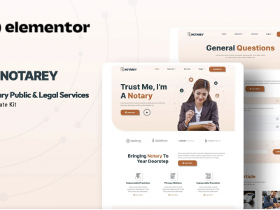 Notarey - Notary Public & Legal Services Elementor Template Kit