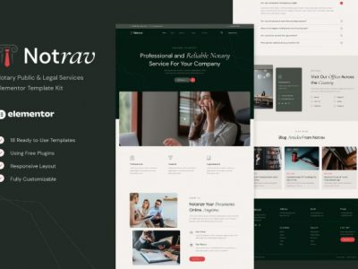 Notrav - Notary Public & Legal Services Elementor Template Kit