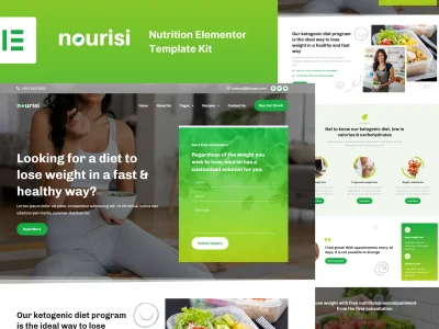 Nourisi - Nutrition Elementor Pro Template Kit