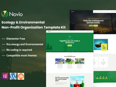 Novio - Ecology & Environmental Non-Profit Organization Template Kit