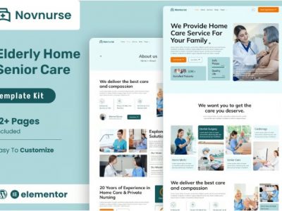 Novnurse - Elderly & Senior Care Services Elementor Template Kit