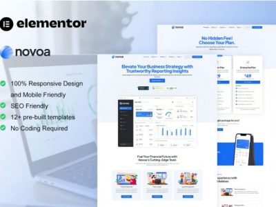 Novoa - Saas & Finance Software Service Elementor Template Kit
