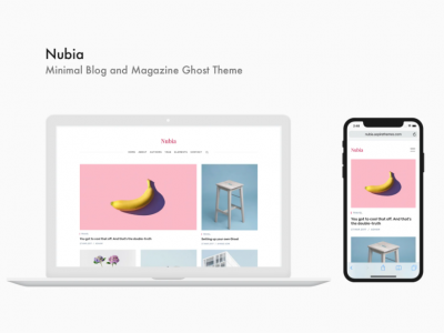 Nubia - Minimal Blog and Magazine Ghost Theme