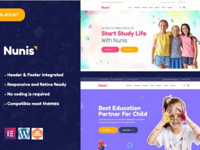 Nunis - Kindergarten Elementor Template Kit