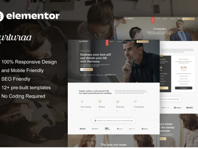 Nurturaa - Life Coach & Motivator Elementor Pro Template Kit