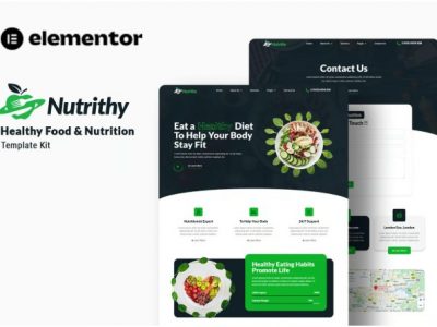 Nutrithy - Healthy Food & Nutrition Elementor Template Kit