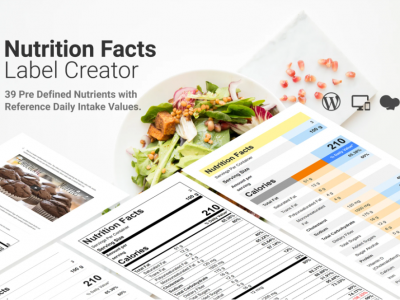 Nutrition Facts Label Creator for WPBakery