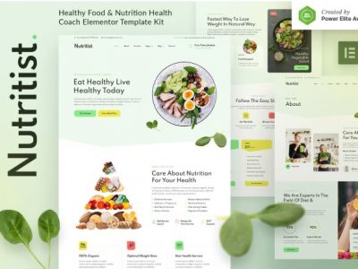 Nutritist – Healthy Food & Nutrition Coach Elementor Template Kit