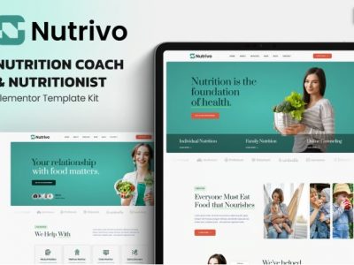 Nutrivo – Nutrition Coach & Nutritionist Elementor Template Kit