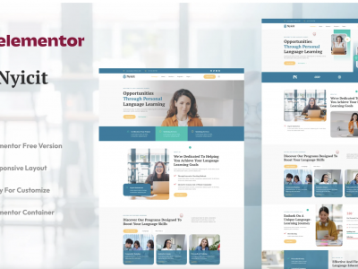 Nyicit - Language Course & Learning Center Elementor Template kit