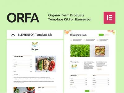 ORFA - Organic Farm Products Elementor Template Kit