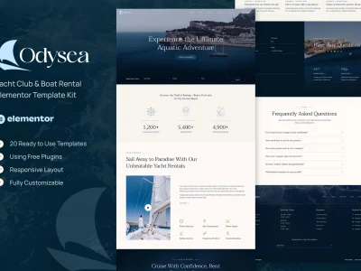 Odysea - Yacht Club & Boat Rental Elementor Template Kit1
