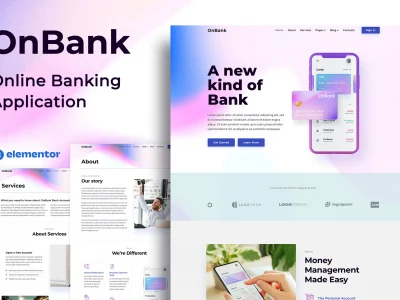 OnBank - Online Banking & Money Transfers - Elementor Kit