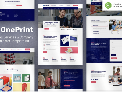 OnePrint – Printing Services Company Elementor Template Kit