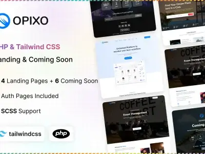 Opixo - PHP Tailwind CSS Landing & Coming Soon