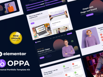 Oppa - Personal Portfolio Elementor Template Kit