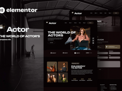 Oractor - Actor Agency Elementor Template Kit