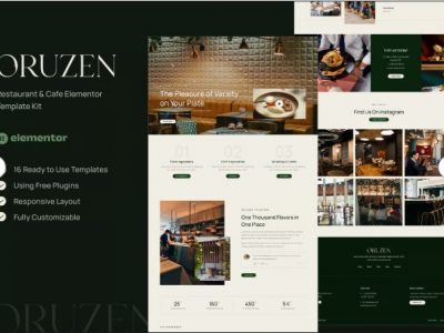 Oruzen - Restaurant & Cafe Elementor Template Kit
