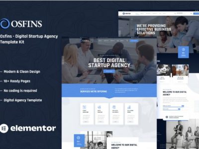Osfins - Digital Startup Agency Elementor Template Kit