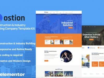 Ostion - Construction & Industry Building Company Template Kit