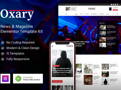 Oxary – News & Magazine Elementor Template Kit