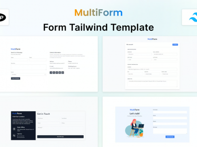 PHP & Tailwind CSS Form Section - MultiForm