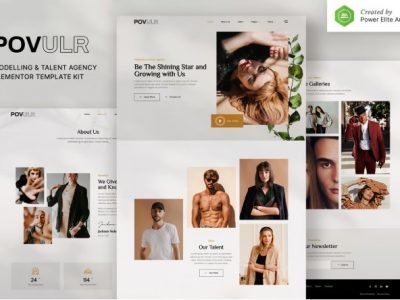 POVULR – Modeling & Talent Agency Elementor Template Kit