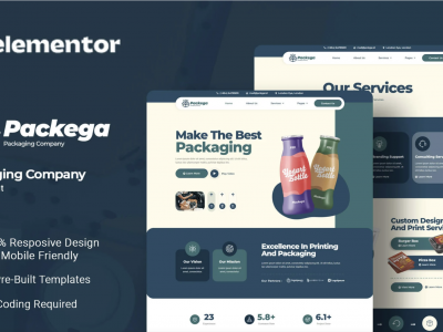 Packega - Packaging Company Elementor Template Kit