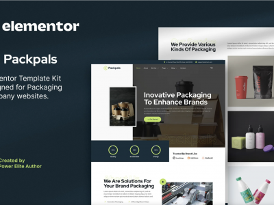 Packpals – Packaging Company Elementor Template Kit