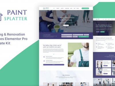 Paint Splatter - Painting & Renovation Services Elementor Pro Template Kit