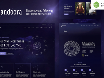 Pandoora – Horoscope & Astrology Elementor Template Kit